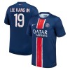 Virallinen Fanipaita Paris Saint-Germain Lee Kang In 19 Kotipelipaita 2024-25 - Miesten